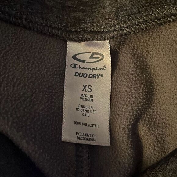 Champion Duo Dry XS dark gray side zip sweatshirt - 2982 - Picture 3 of 3